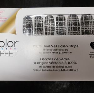 Color Street Nail Strips Plaid Reputation Silver